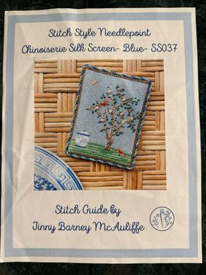 Chinoiserie Silk Screen Blue with SG
