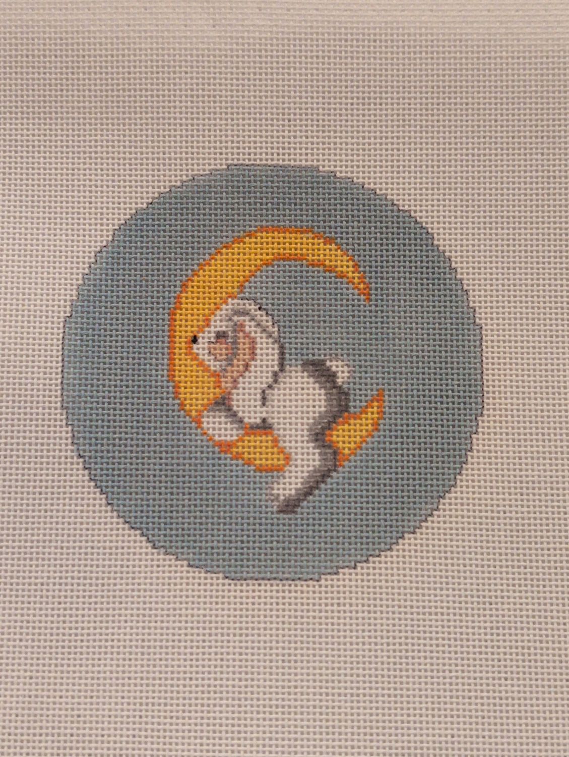 Boy Baby Bunny 4-inch Round