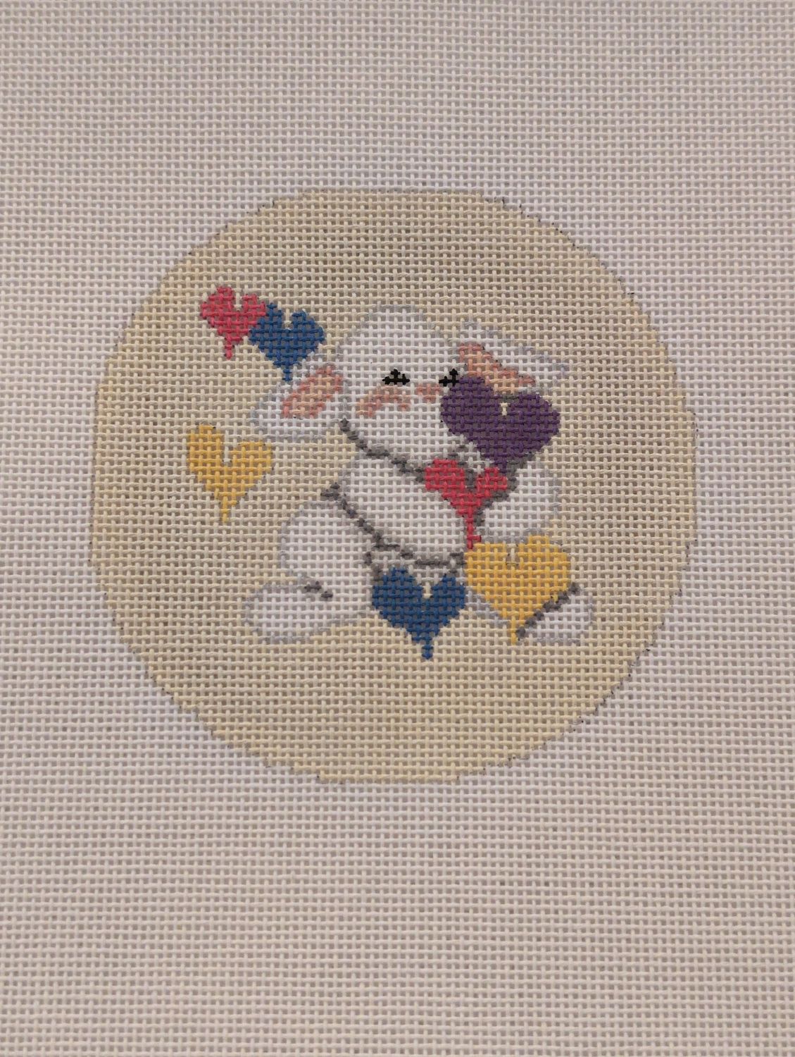 Baby Bunny Hearts 4-inch Round