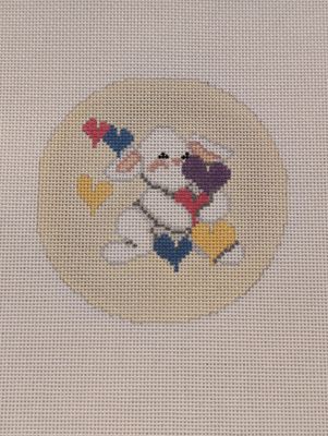 Baby Bunny Hearts 4-inch Round