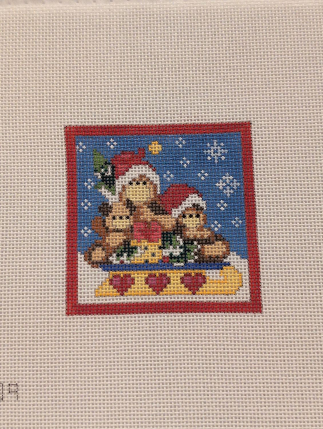 Bear Family Sledding