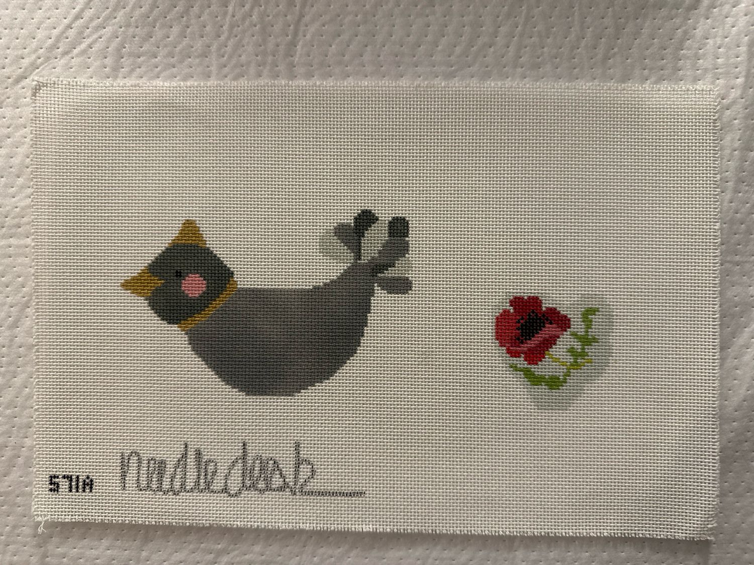 Blue Bird with Poppy