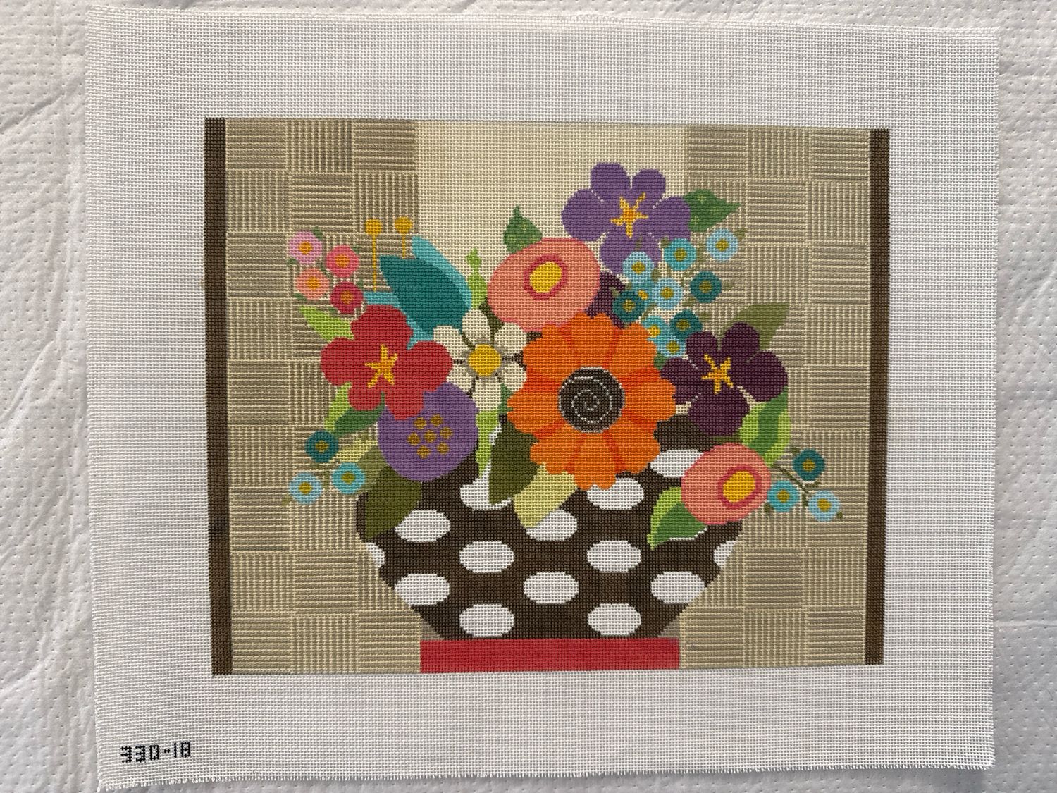 Flowers in Black and White Vase