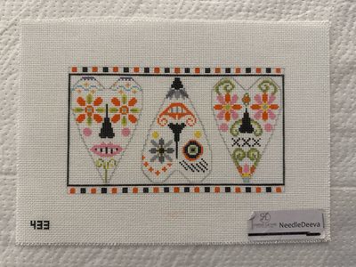 3 Sugar Skull Hearts