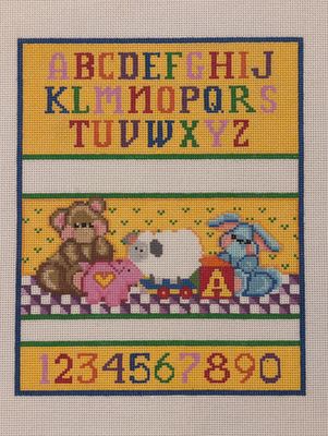 Bear and Pig Birth Sampler