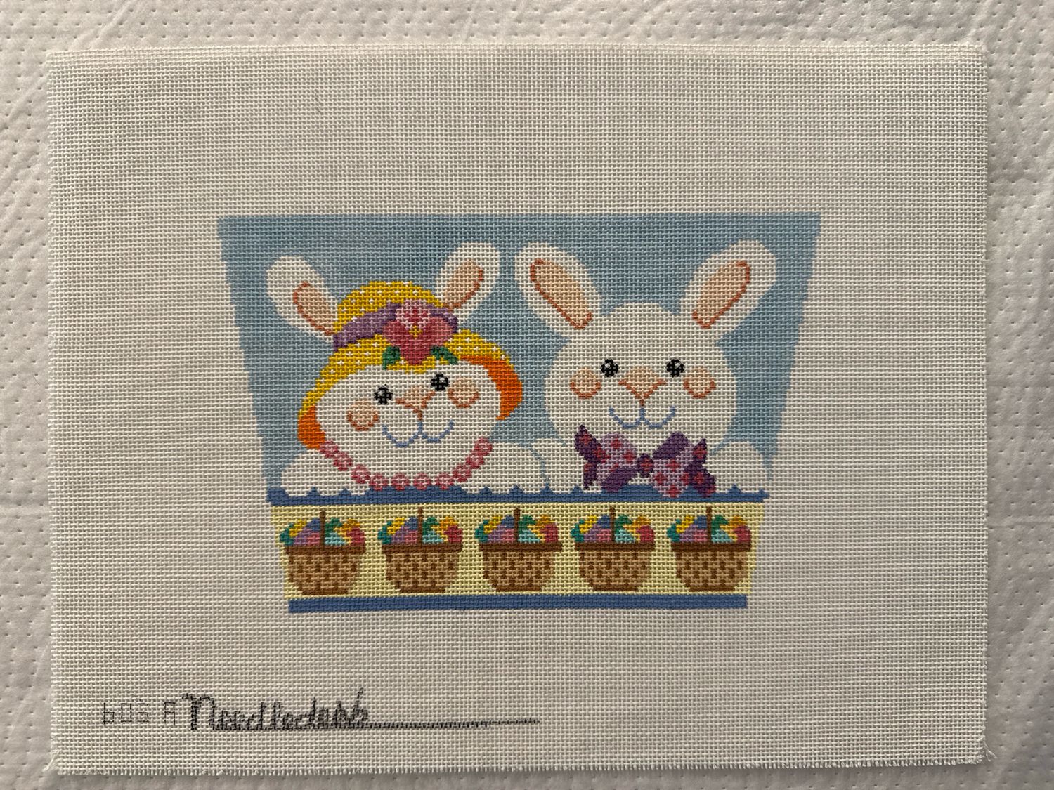 Bunny Pair Basket Front