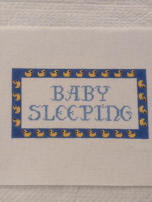 Baby Sleeping with Duck Border