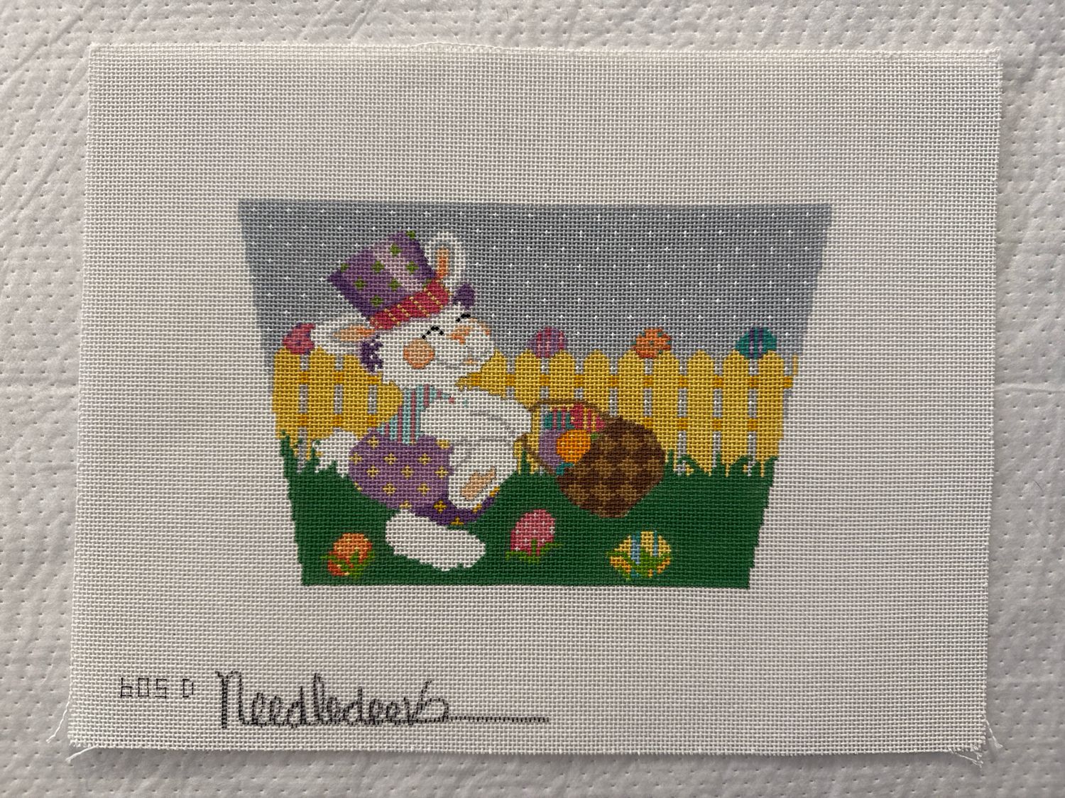 E. Rabbits Easter Basket Front