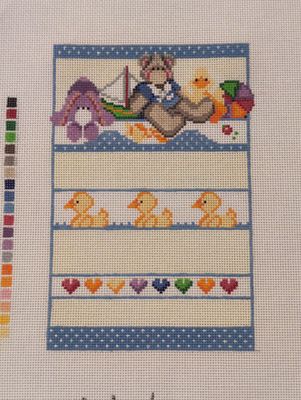 Bear and Ducks Birth Sampler