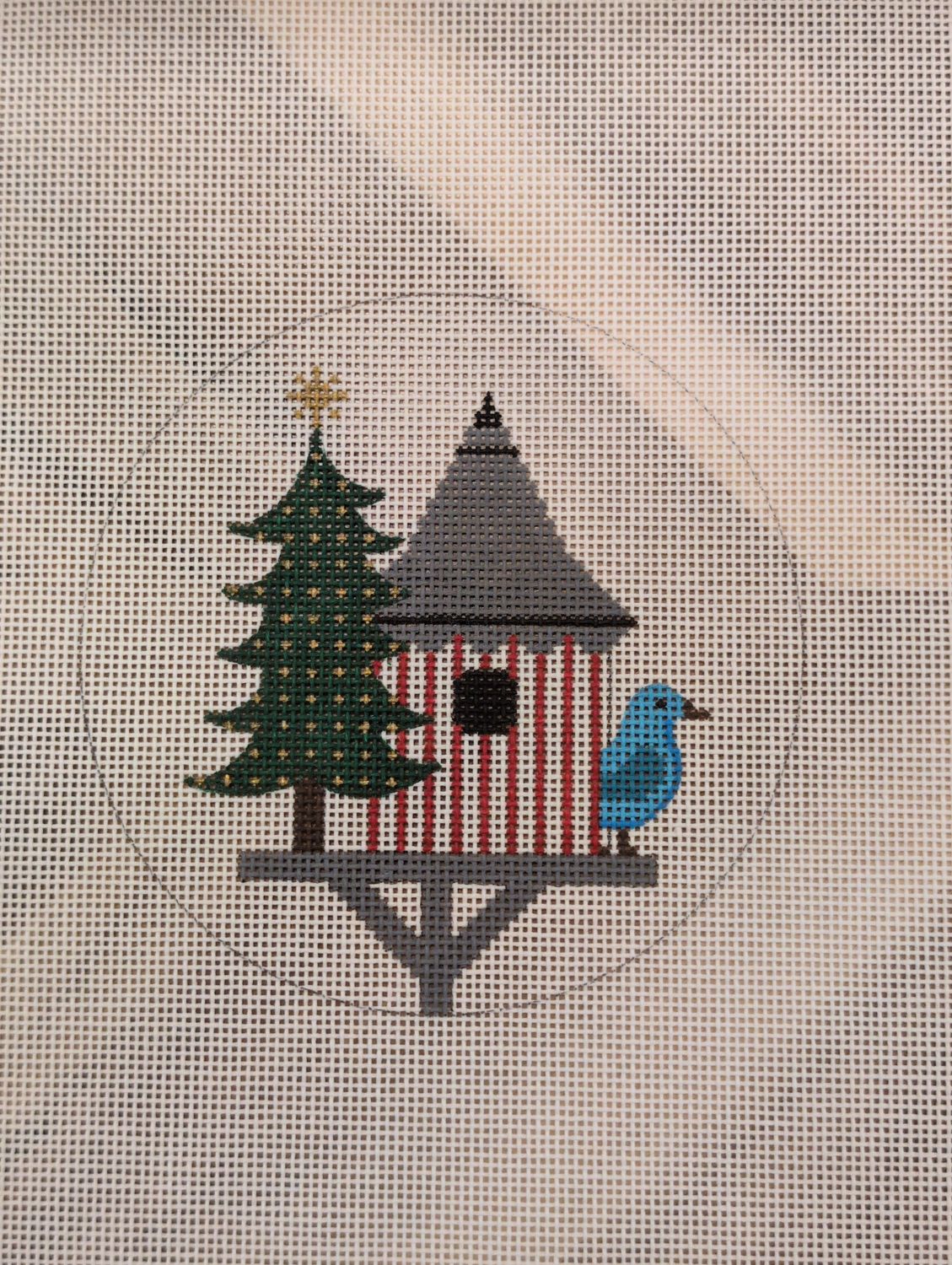 Red Striped Birdhouse