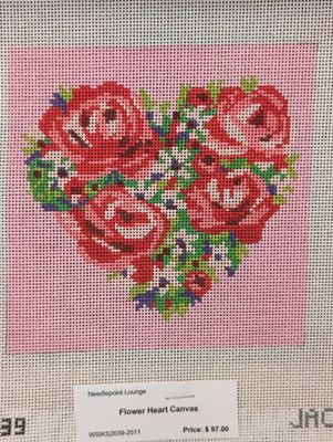 Flower Heart Canvas