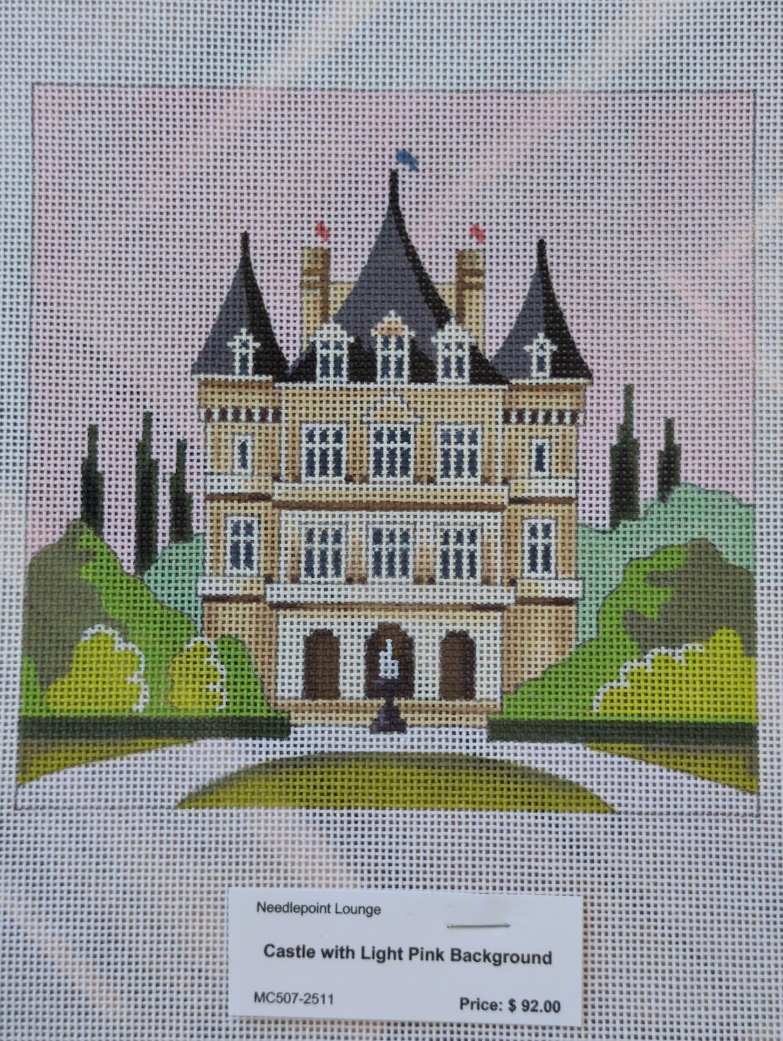 Castle with Light Pink Background
