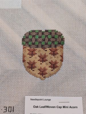 Oak Leaf/Woven Cap Mini Acorn