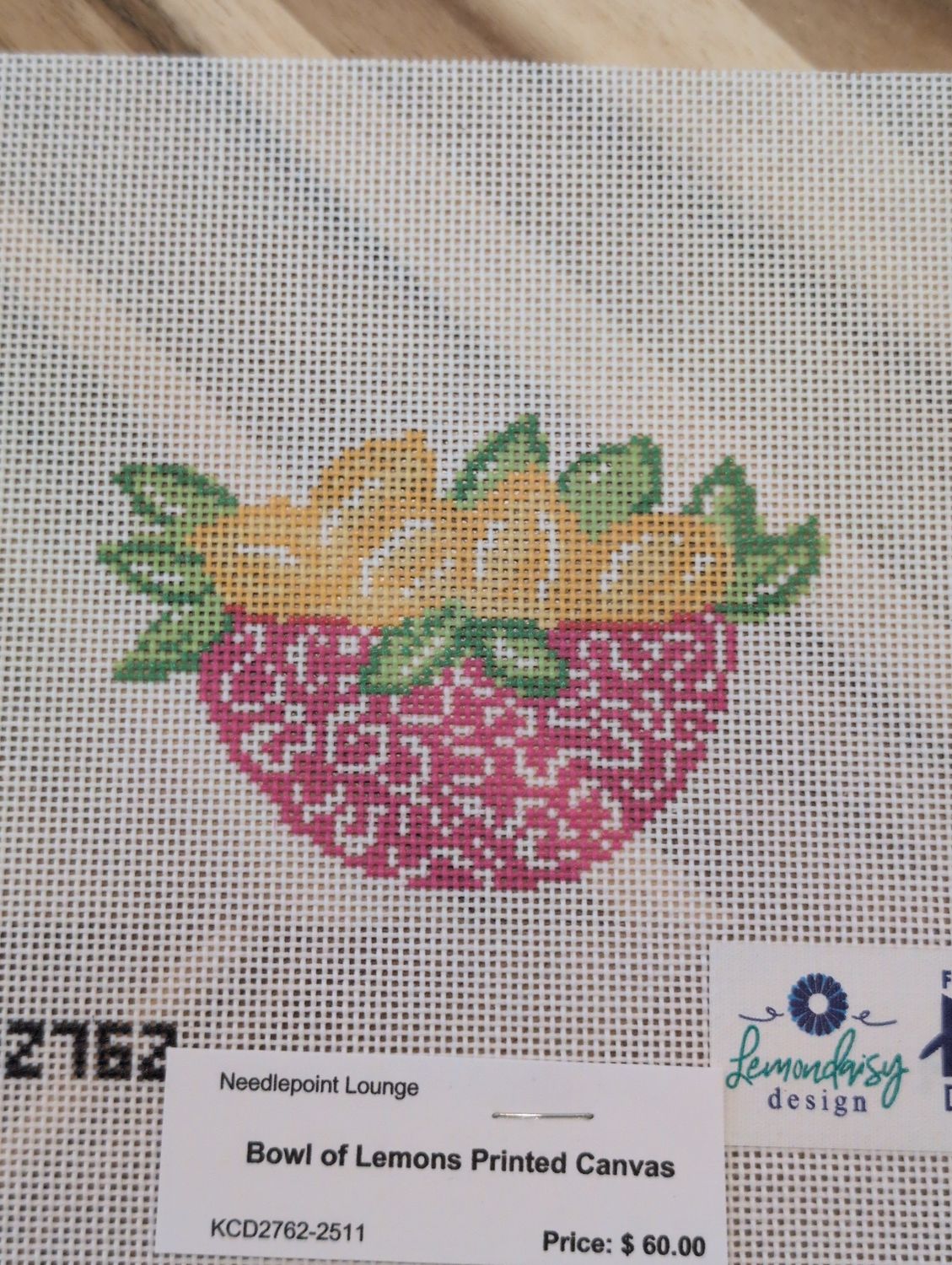 Bowl of Lemons Printed Canvas