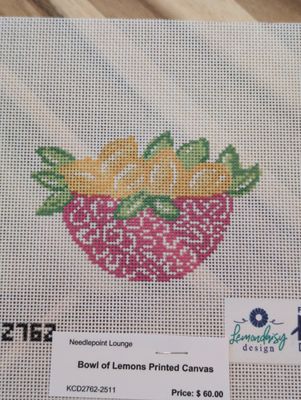 Bowl of Lemons Printed Canvas