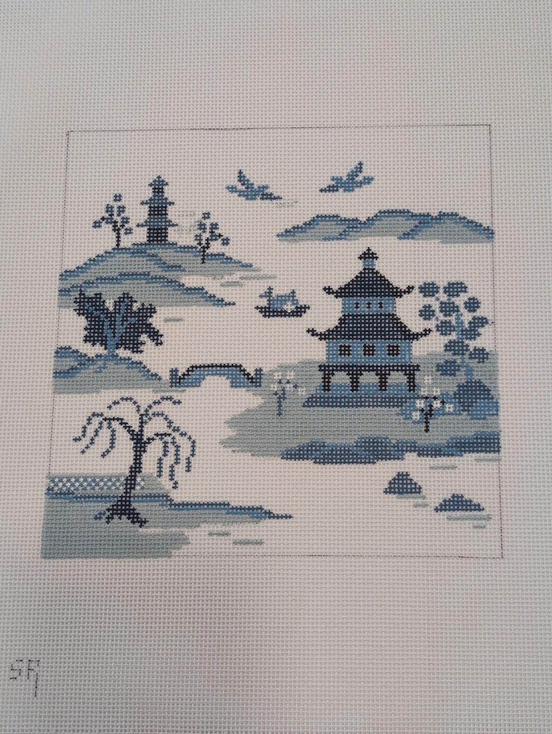 Japanese Inlet Blues 6&quot; Square 18 Mesh