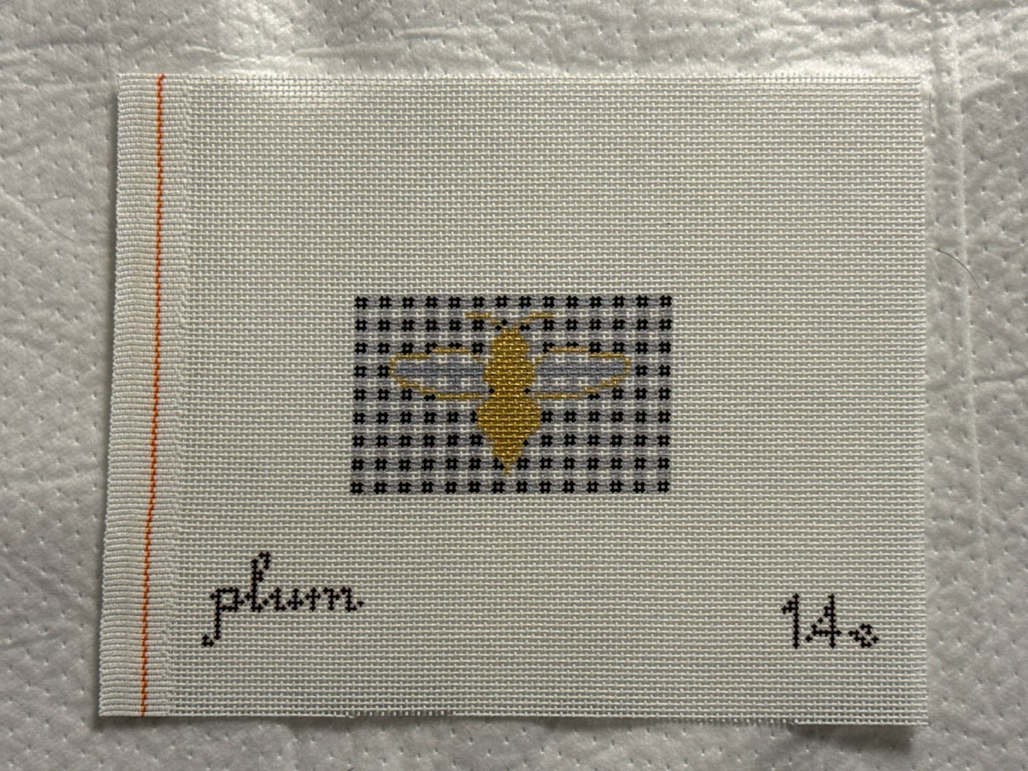 Plum Stitchery - Bee and Black Gingham Insert