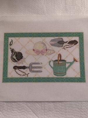 Gingham Stitchery - Garden Icons on Trellis