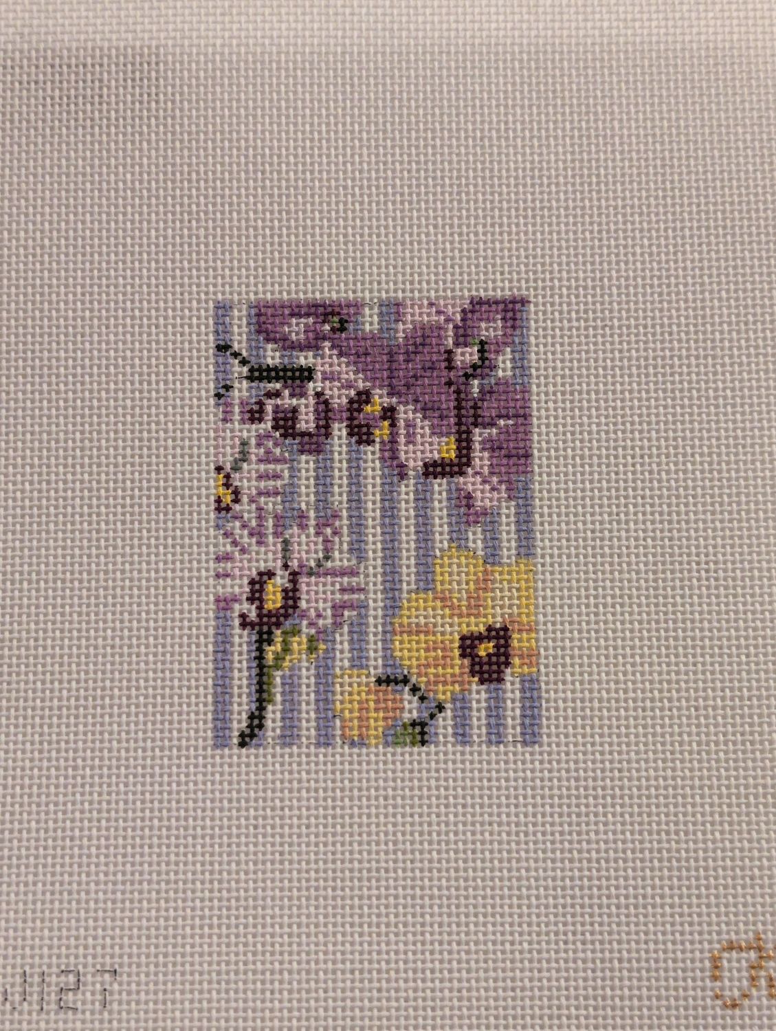 Gingham Stitchery - Orchid Luggage Tag