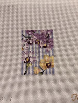 Gingham Stitchery - Orchid Luggage Tag