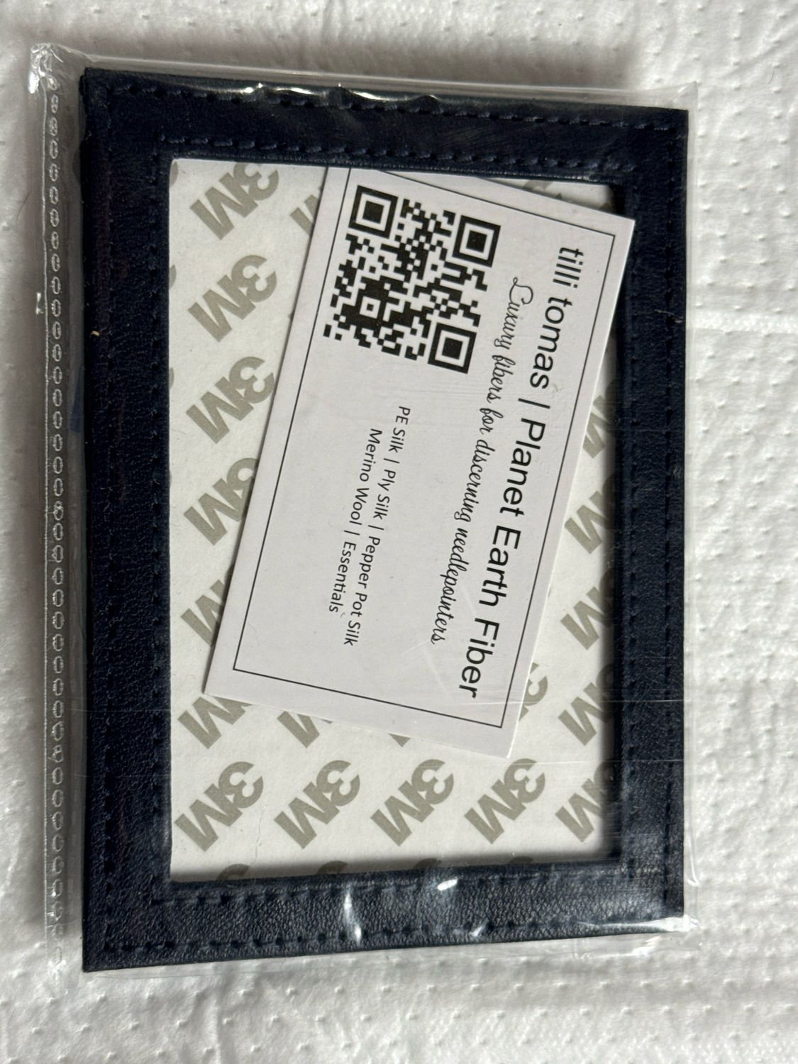 Leather Mini Sign - Navy