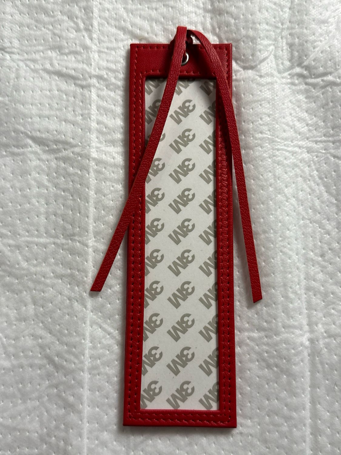 Leather Bookmark - Red