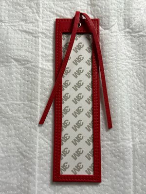 Leather Bookmark - Red