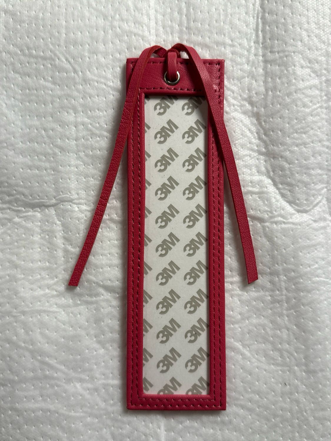 Leather Bookmark - Hot Pink