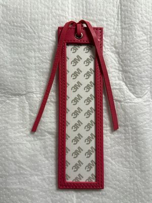 Leather Bookmark - Hot Pink