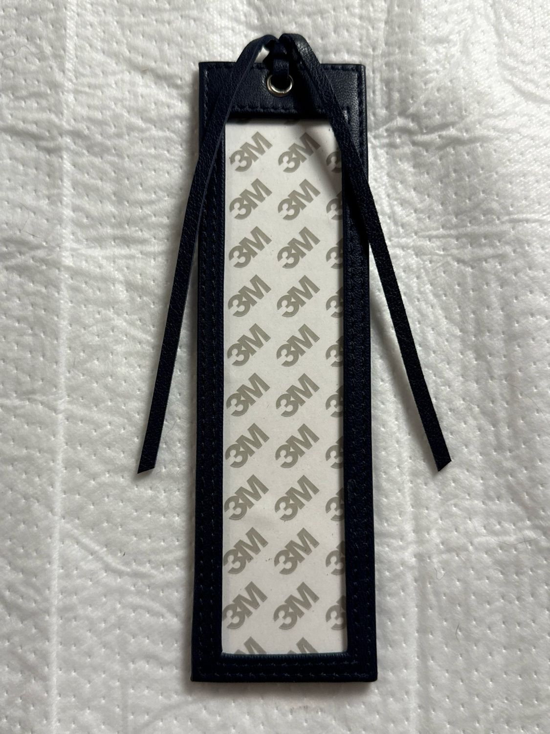 Leather Bookmark - Navy