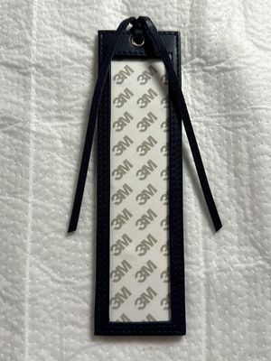 Leather Bookmark - Navy