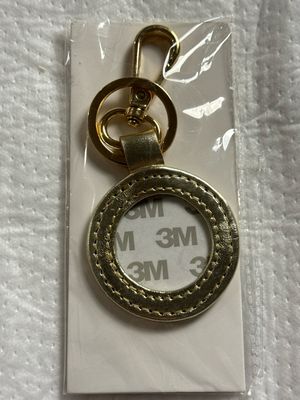 Leather Key Fob - Gold