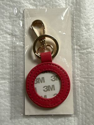 Leather Key Fob - Hot Pink