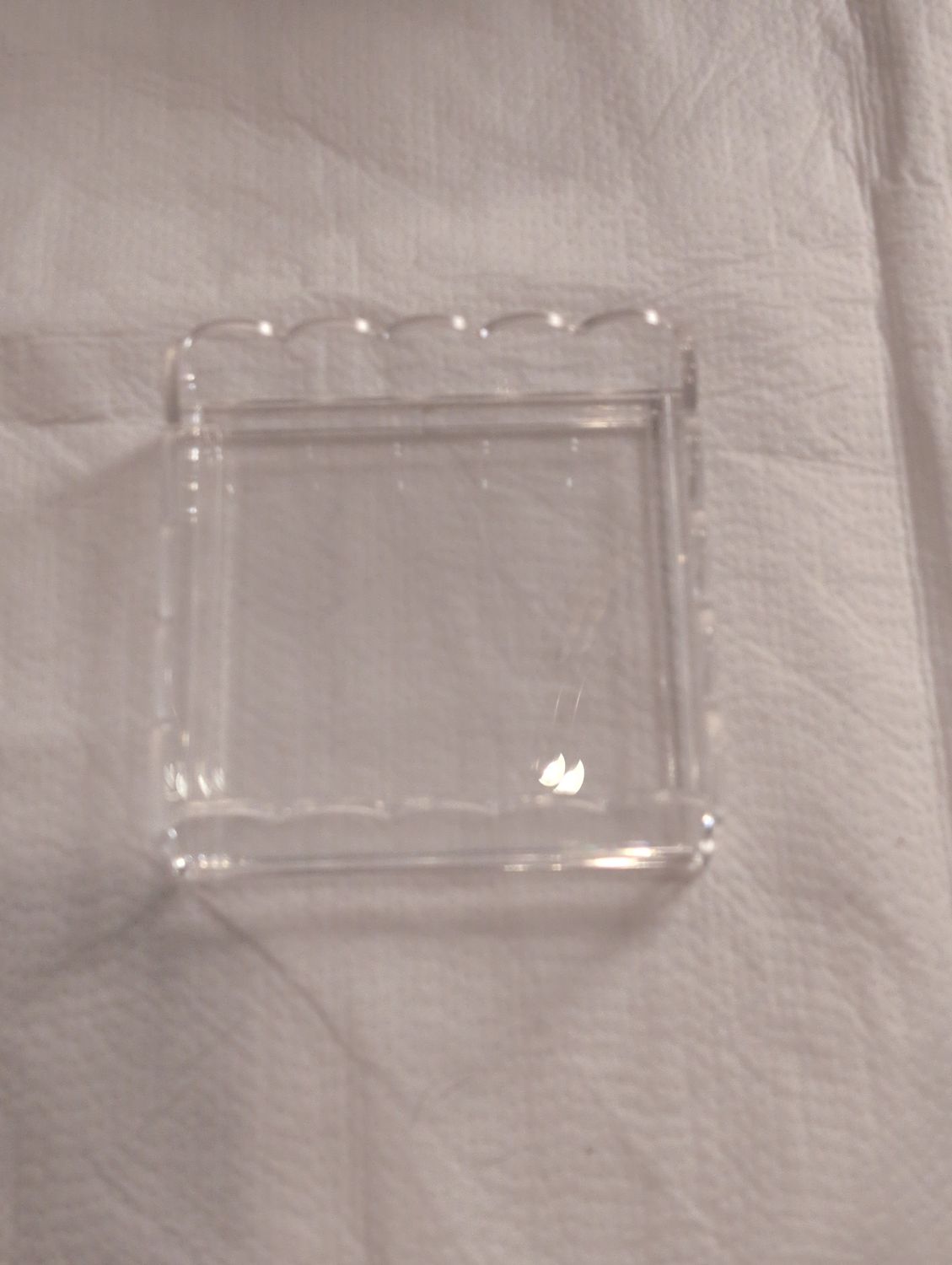 Scalloped Acrylic Tray Pullout 6.75&quot; by 6.75&quot;