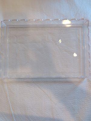 Scalloped Acrylic Tray Pullout 12&quot; by 8&quot;