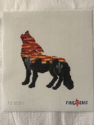 Howlin&#39; (wolf silhoutte, desert sunset)