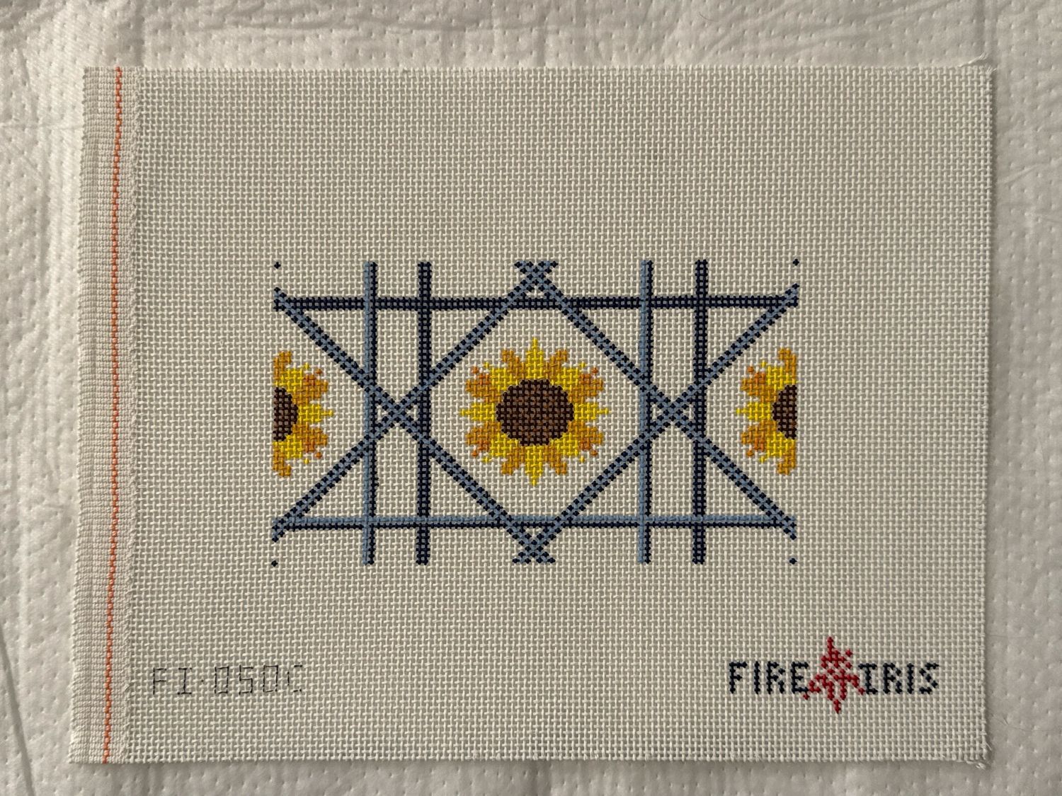 Sunflower clutch blue (acrylic)