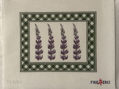 Lupine sign (gingham border)