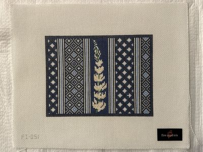 Lupine clutch - patchwork/blue