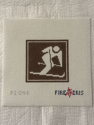 Outdoor Sign Coaster- skier