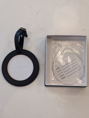 Lee&#39;s Leather Goods ID Tag Smooth Navy