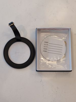 Lee&#39;s Leather Goods ID Tag Smooth Black