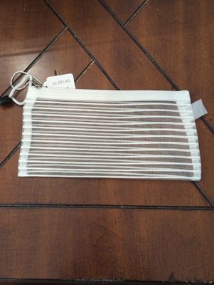 Small Mesh Striped Bag White