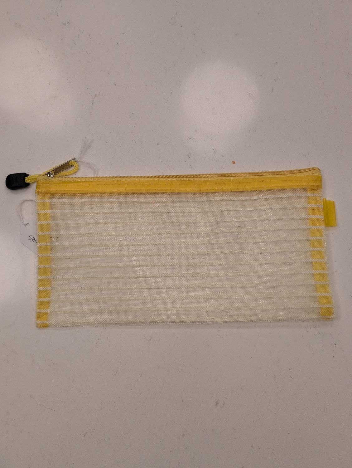 Small Mesh Striped Bag Light Yellow