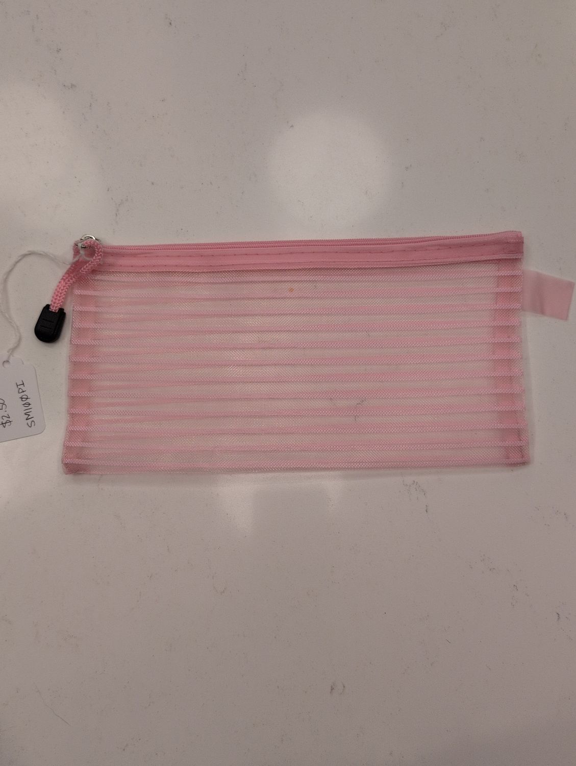 Small Mesh Striped Bag Pink