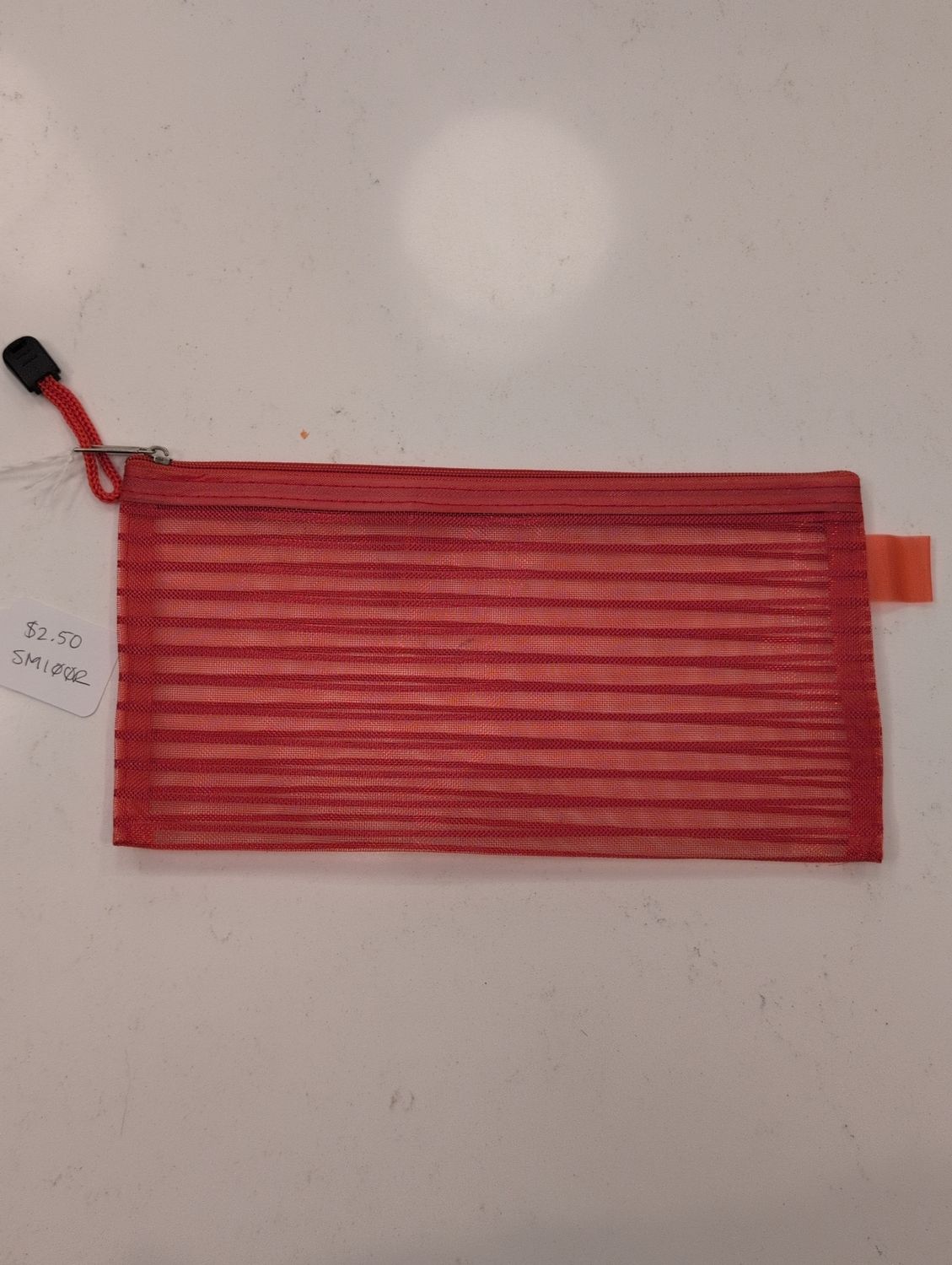 Small Mesh Striped Bag Red