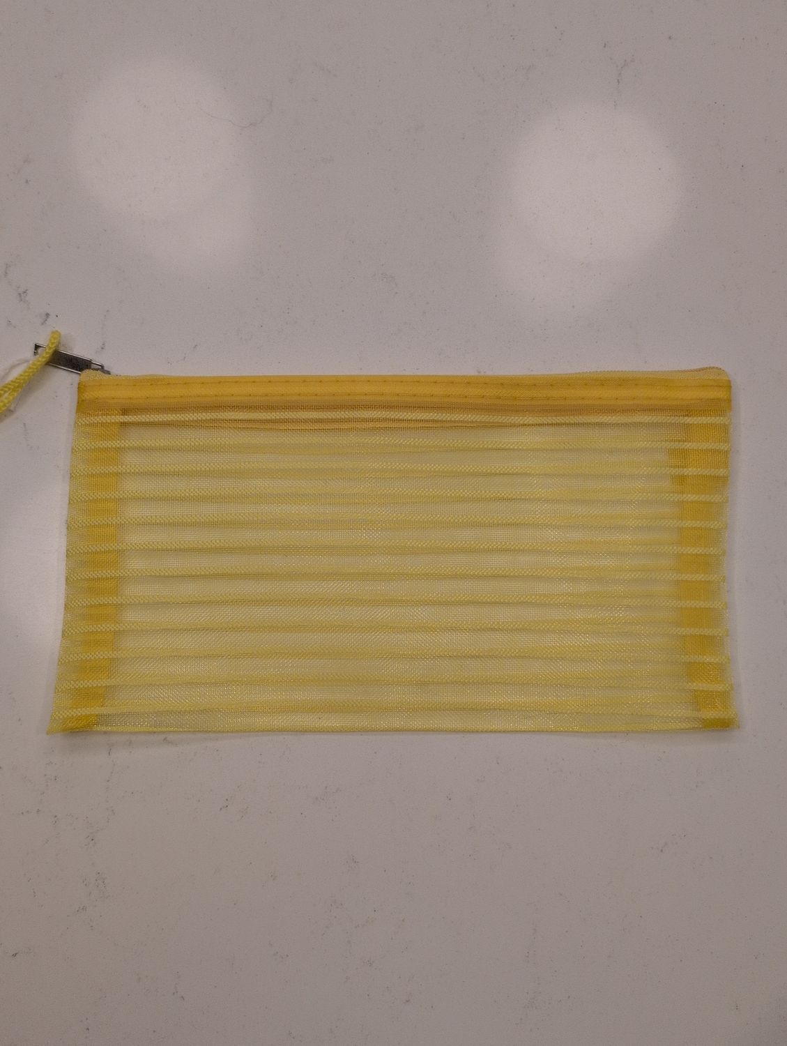 Small Mesh Striped Bag Yellow