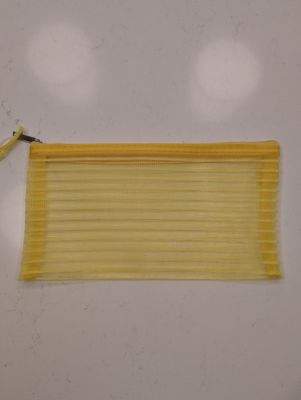 Small Mesh Striped Bag Yellow