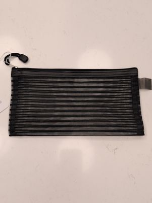 Small Mesh Striped Bag Black