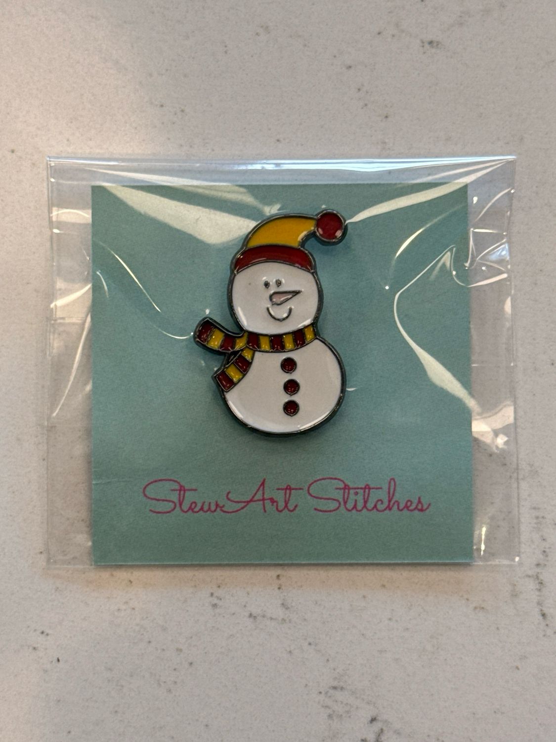 Hat Snowman Needle Minder from StewArt Stitches